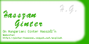 hasszan ginter business card